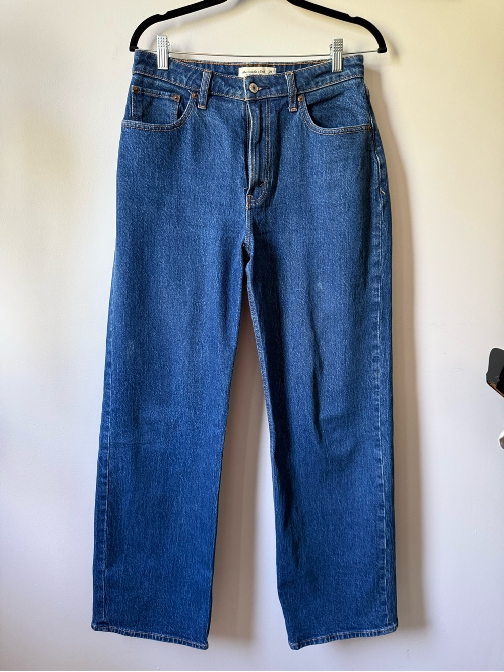 Abercrombie & Fitch Straight-Leg Blue Denim Jeans